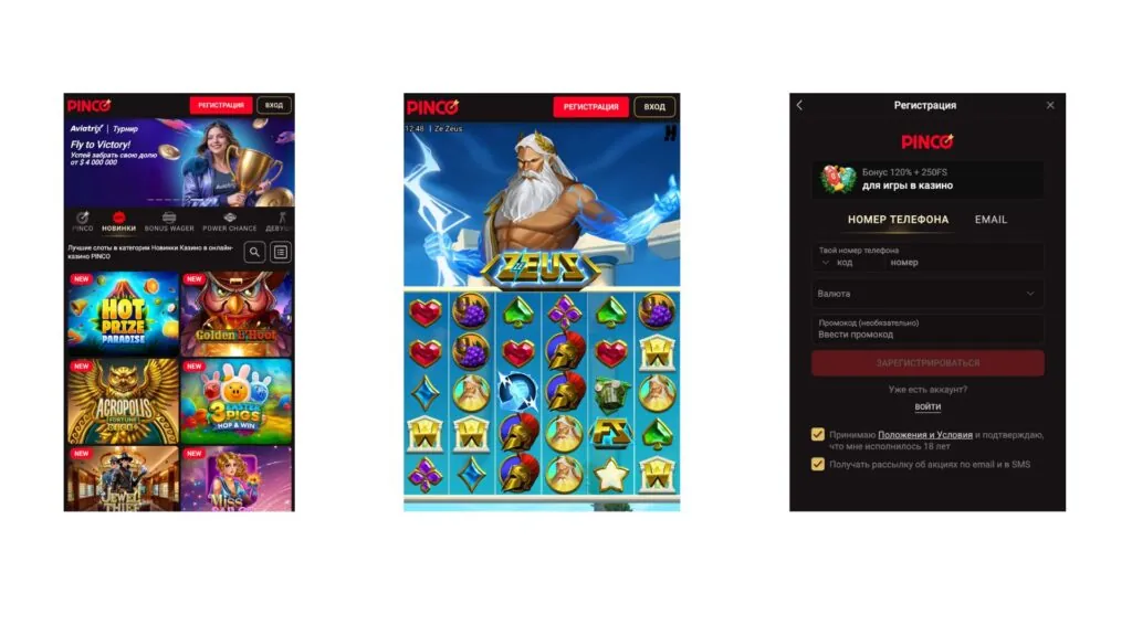 Пинко АЗ Мобильное приложение